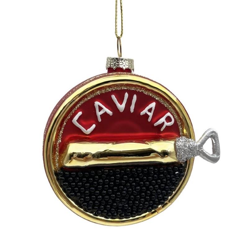 Red Glass Caviar Ornament