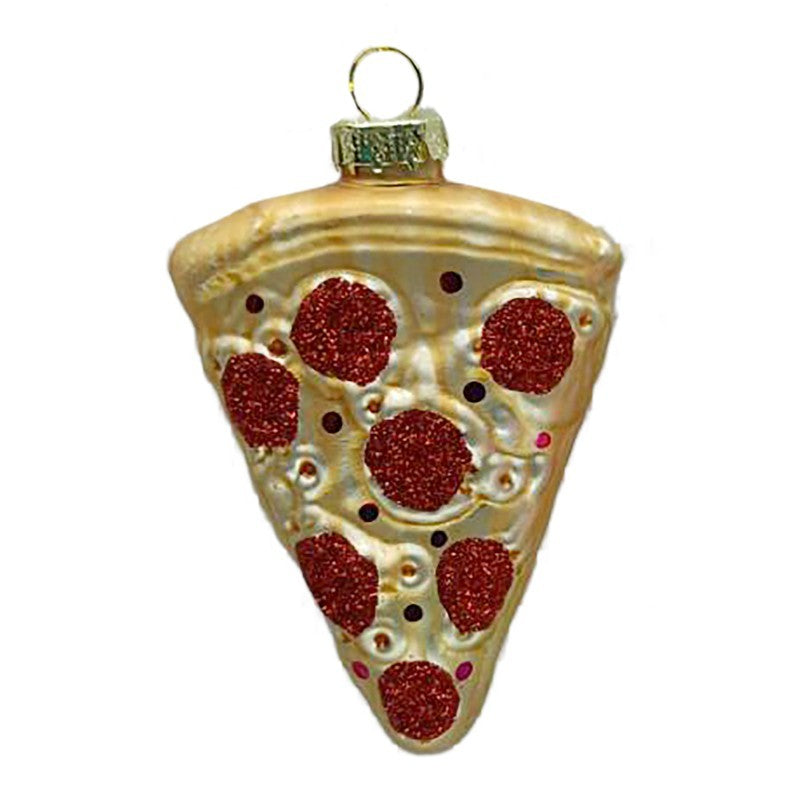 Glass Pizza Ornament