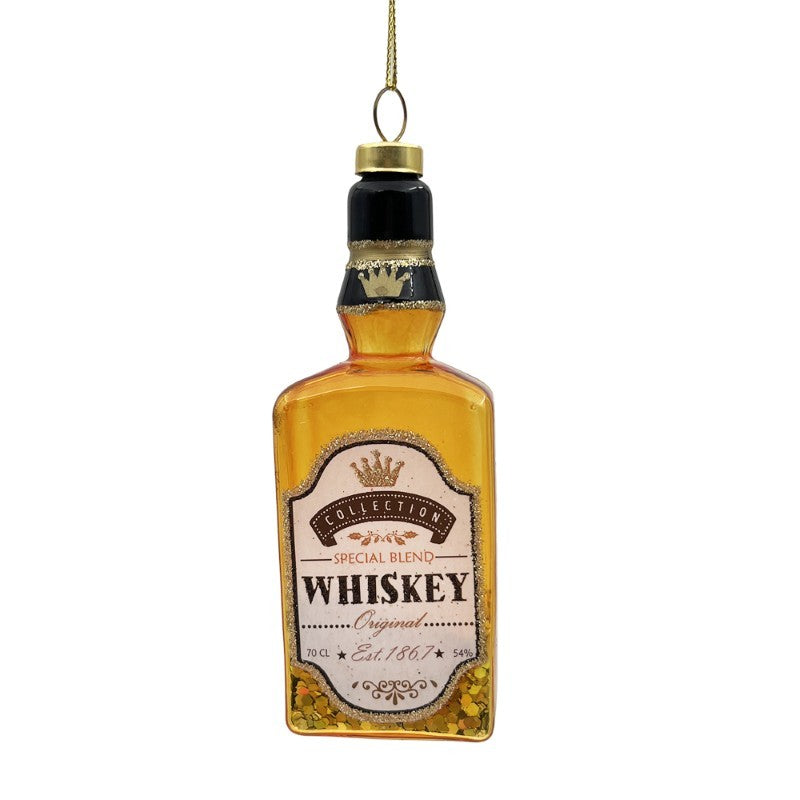 Glass Whisky Bottle Ornament