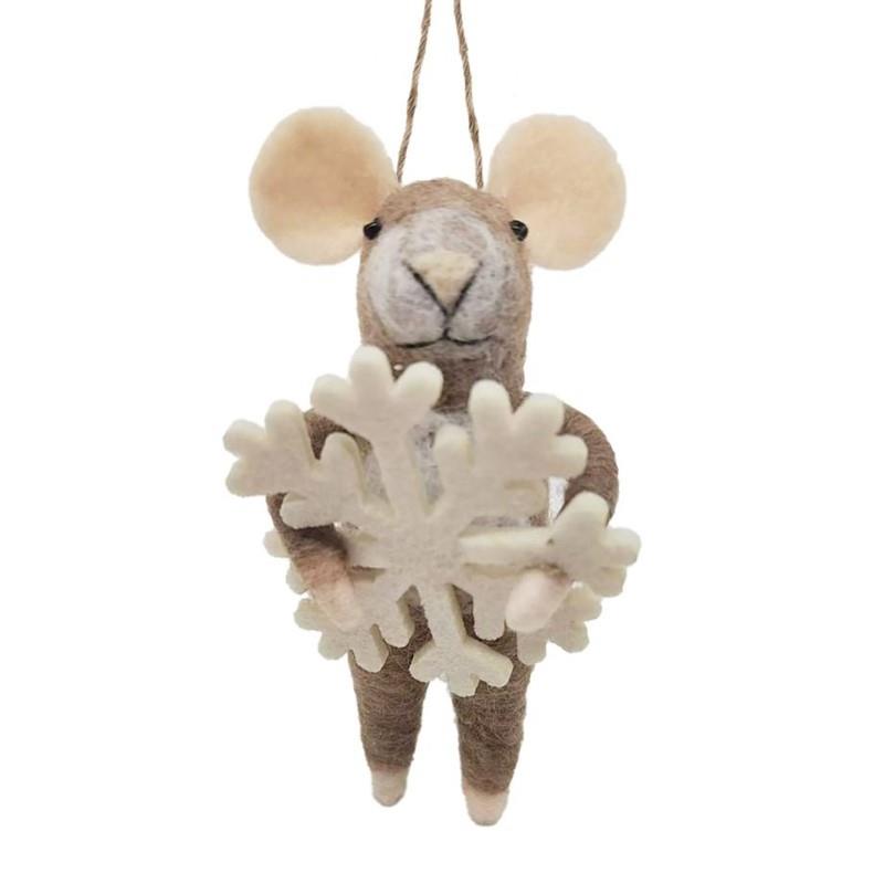 Mouse With Snowflake Ornament