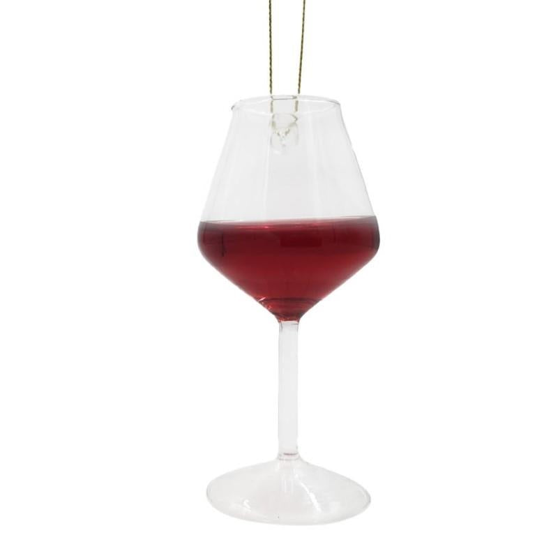 Glass Red Wine Ornament
