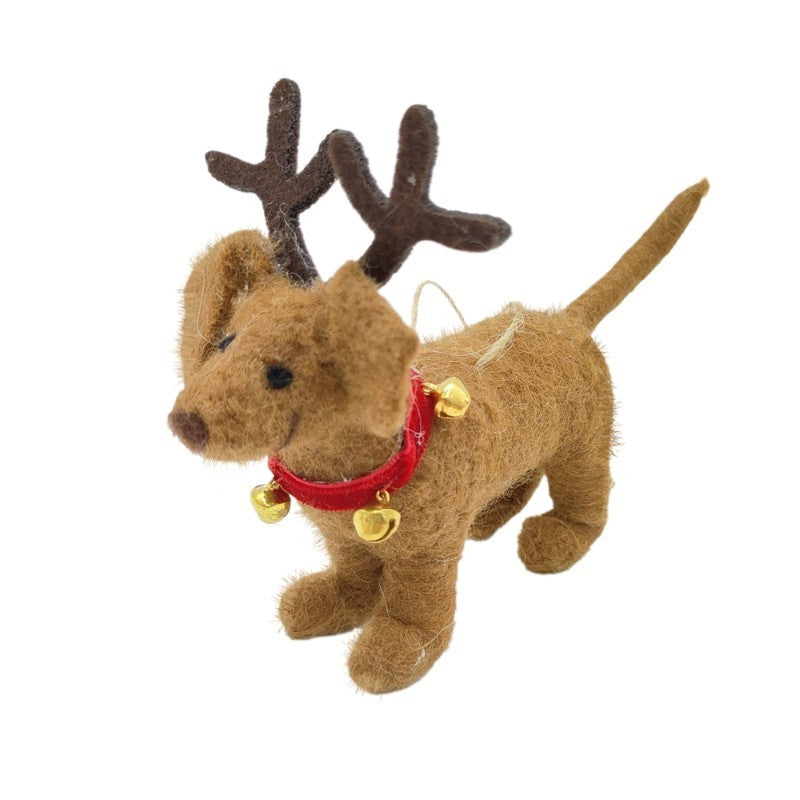 Dog With Anterls Ornament
