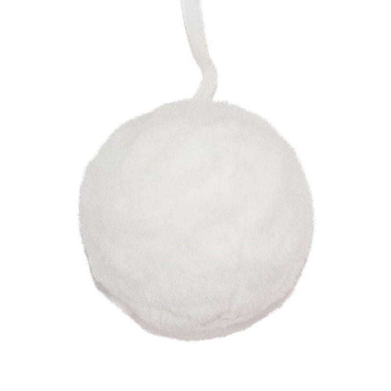 Faux Fur Snowball Ornament