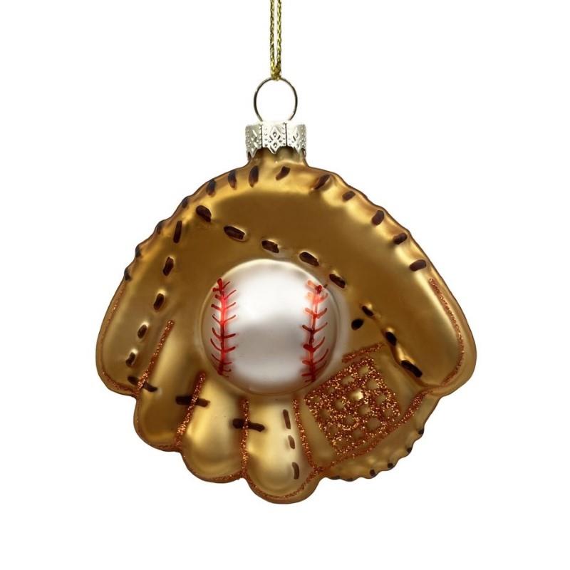 Glass Baseball Glove Ornament