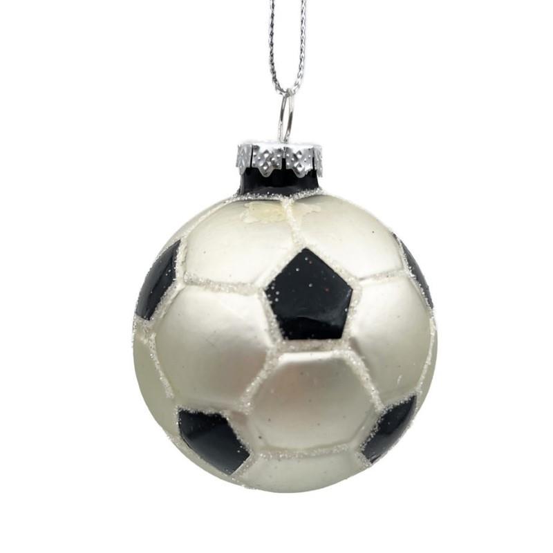 Glass Soccer Ball Ornament