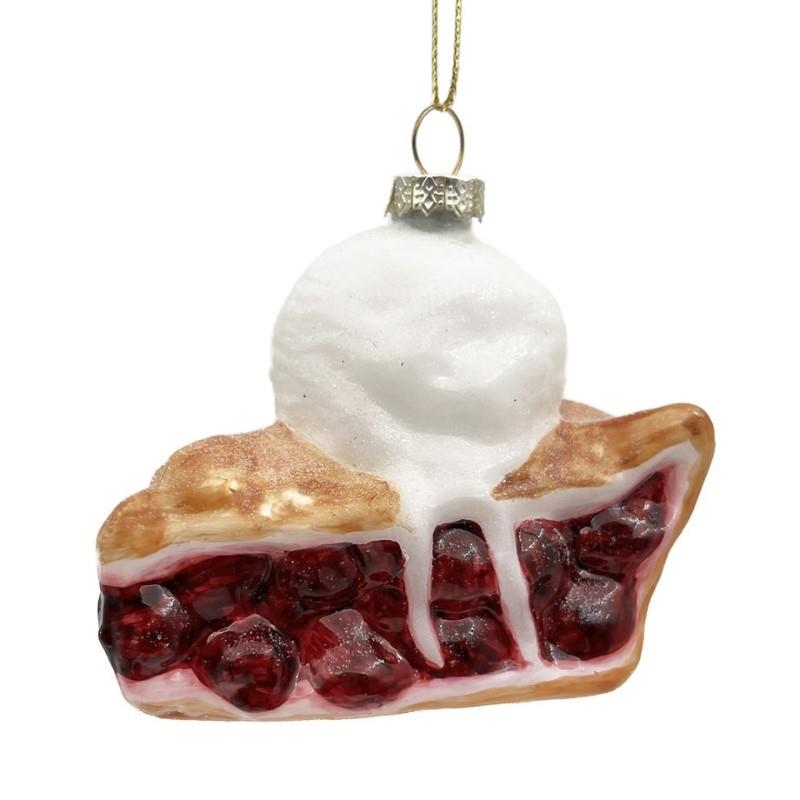 Glass Cherry Pie Ornament