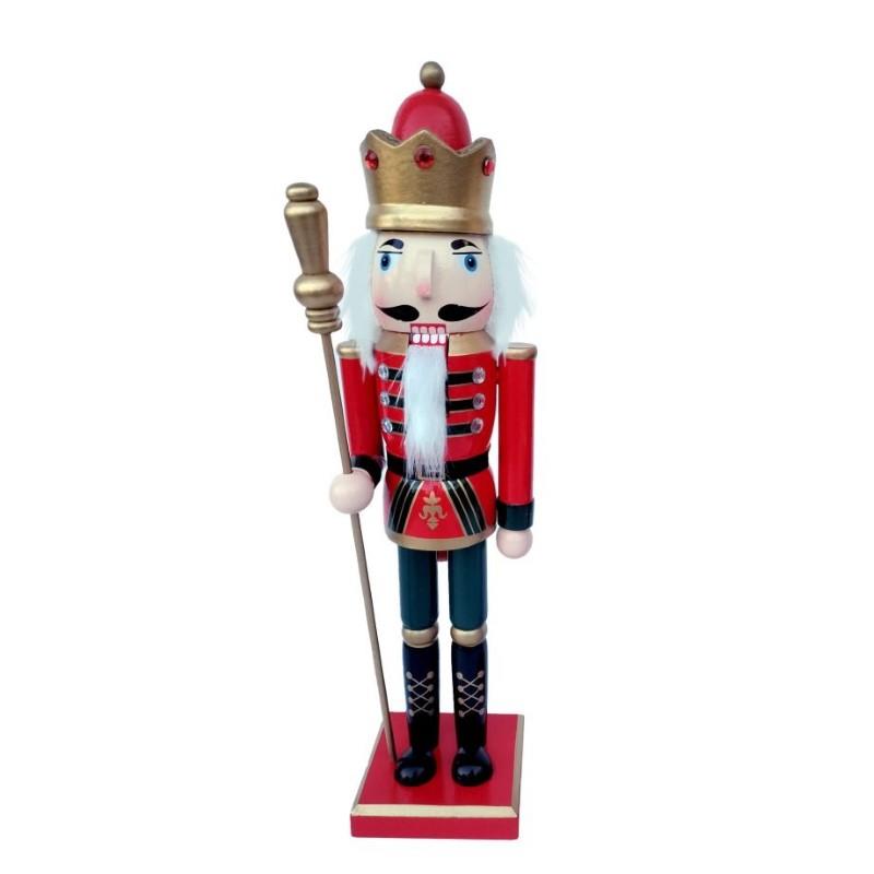 Wooden Standing Nutcracker With Scepter, 24"H