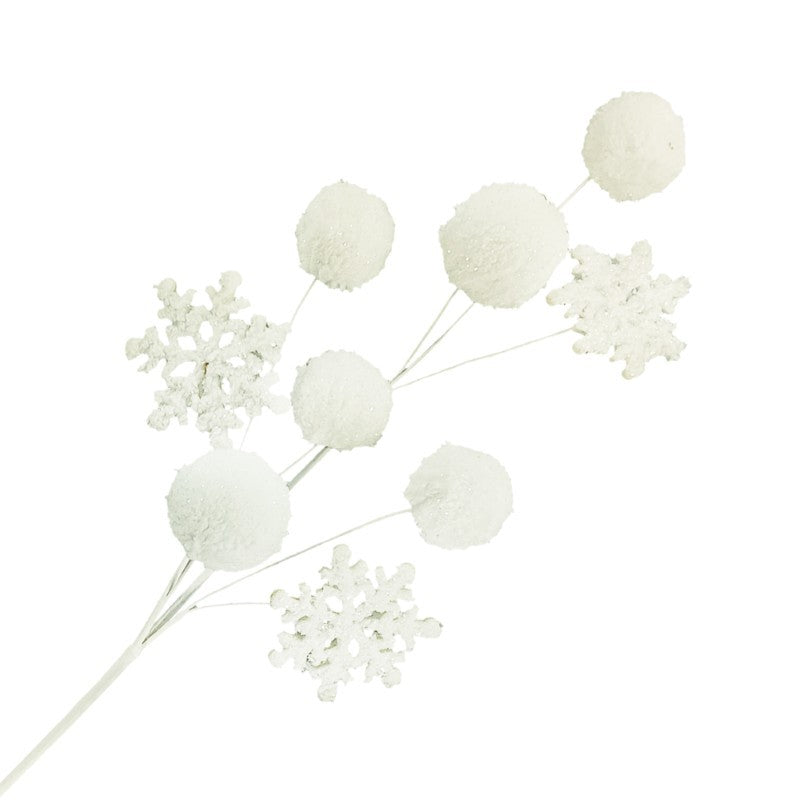 Snowflake &amp; Pom Pom Spray, 31"