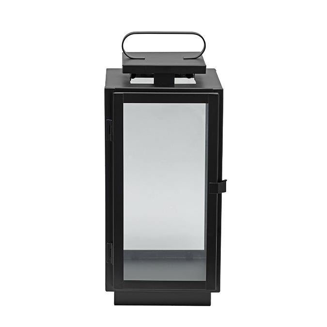 Black Metal Lantern, 13"H