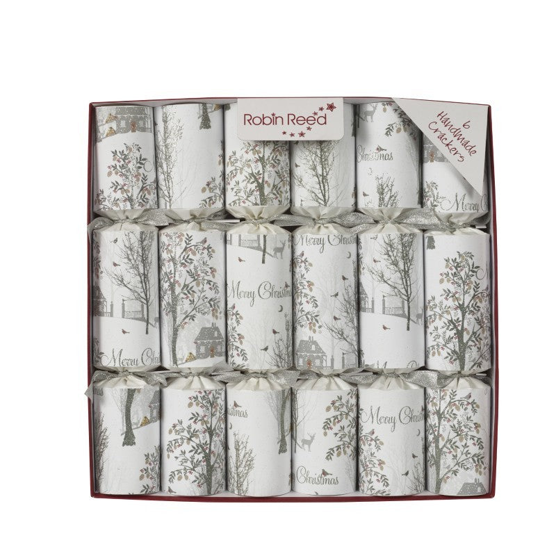 Ice Frost Christmas Crackers, Set of 6