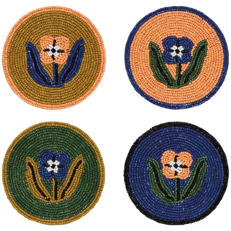 Teppi Beaded Coasters, Set of 4