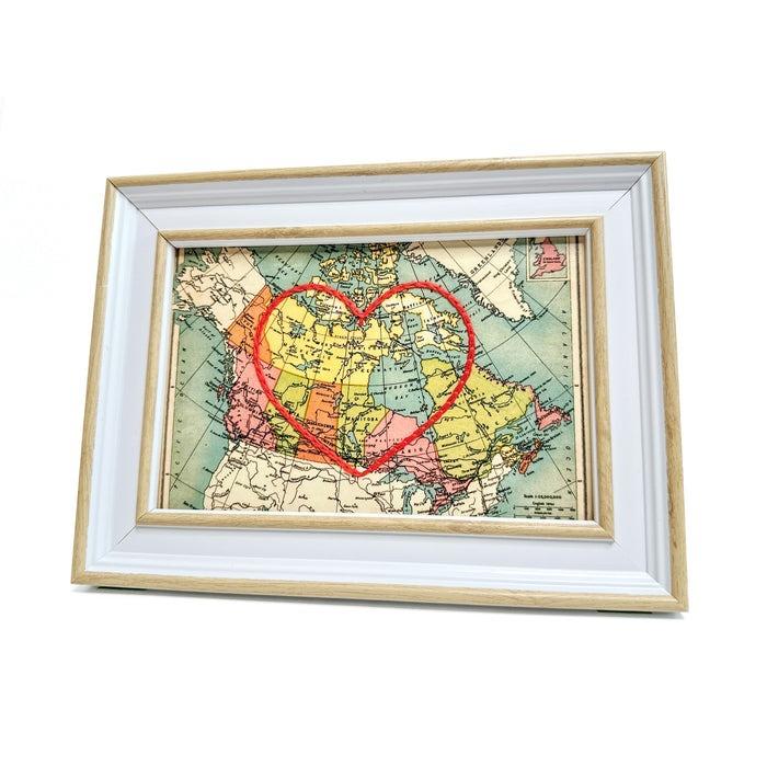 Canada Heart Map - 4" x 6"