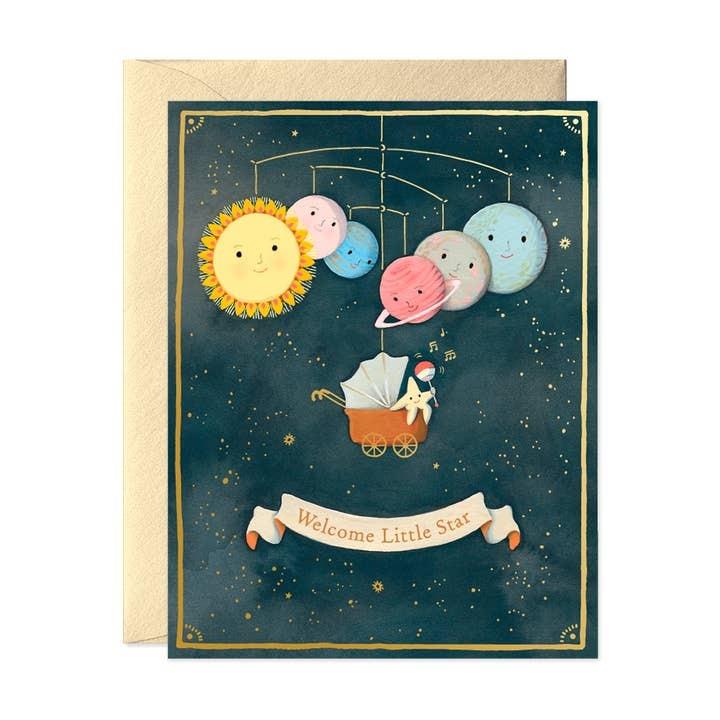 Solar System New Baby Card