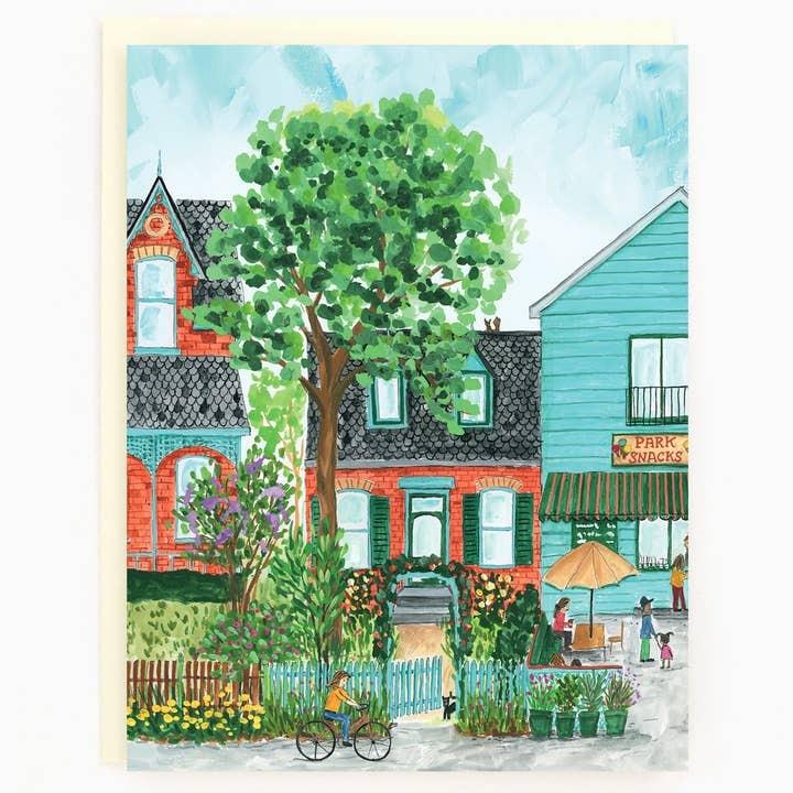 Cabbagetown Park Snacks Greeting Card