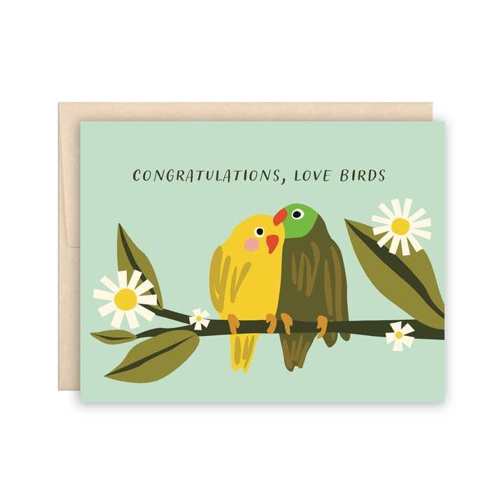 Love Birds Wedding Card