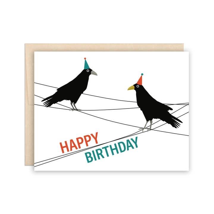 City Crows Birthday Card