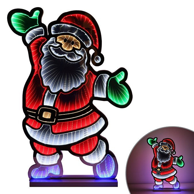 LED Infinity Light Santa Decoration, 24"H