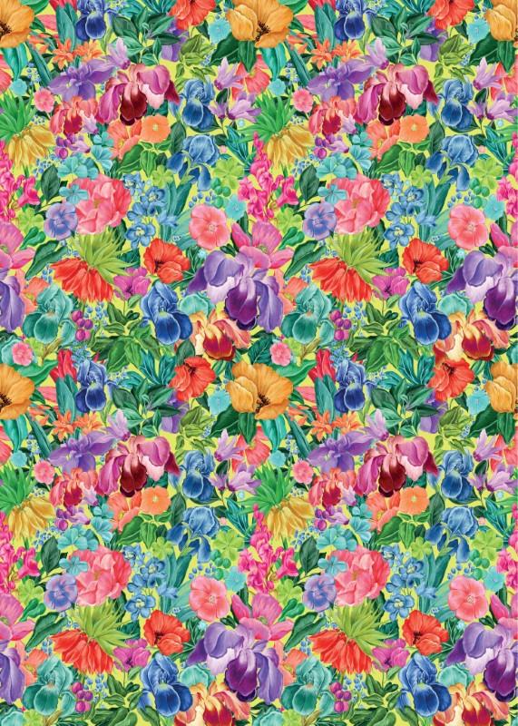 Flowers Wrapping Paper, 3 Meters