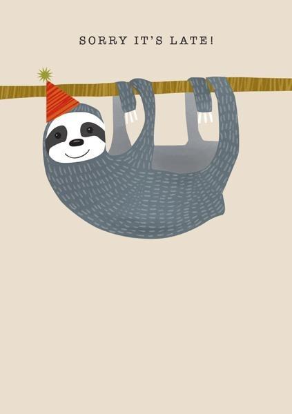 Sloth Birthday Card
