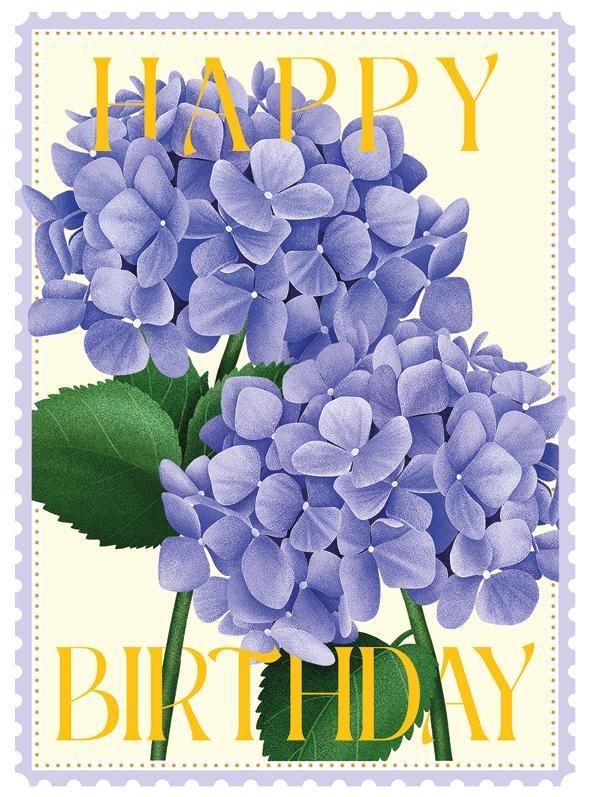 Hydrangeas Birthday Card