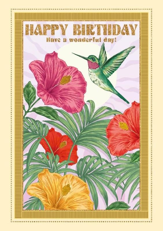 Hummingbird Birthday Card