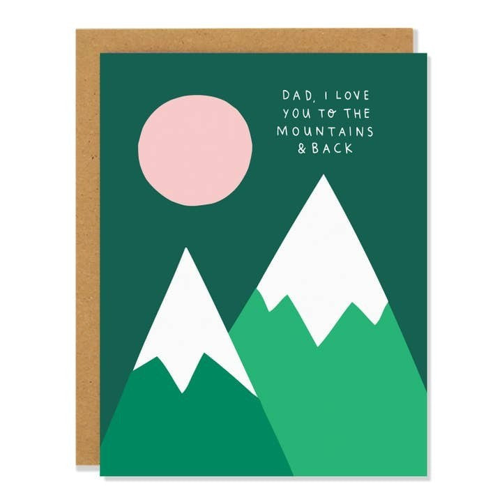 Mountains And Back Father's Day Card