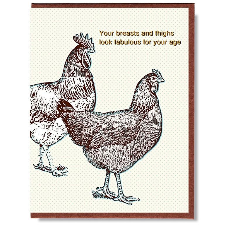 Breasts & Thighs Bithday Card