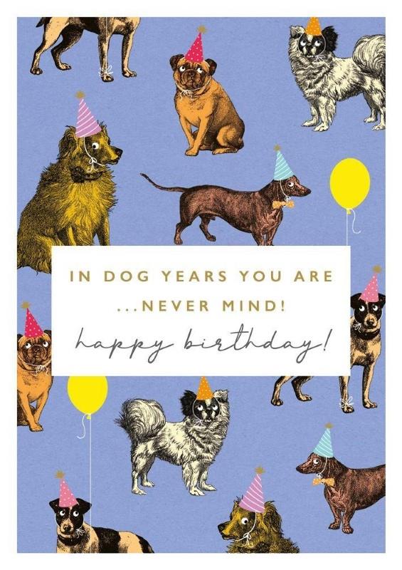 Dog Years Birthday Card