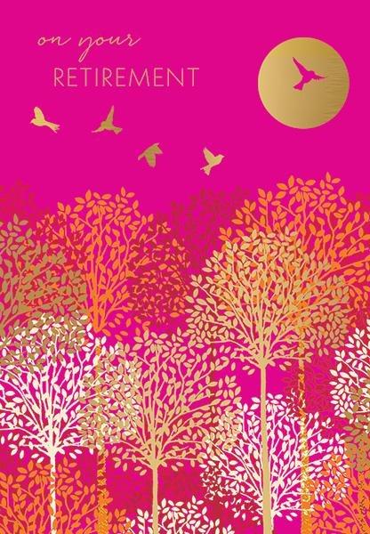 Sara Miller Birds Retirement Card