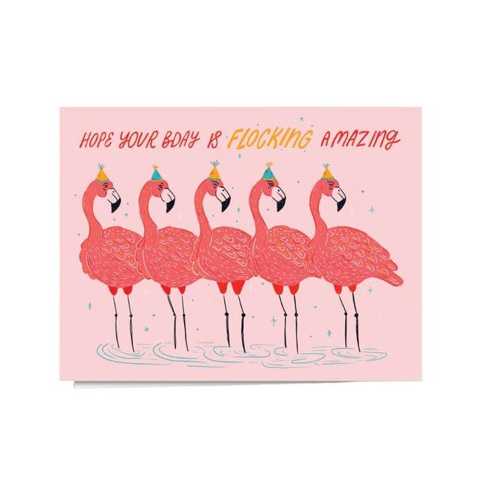 Flocking Amazing Birthday Card
