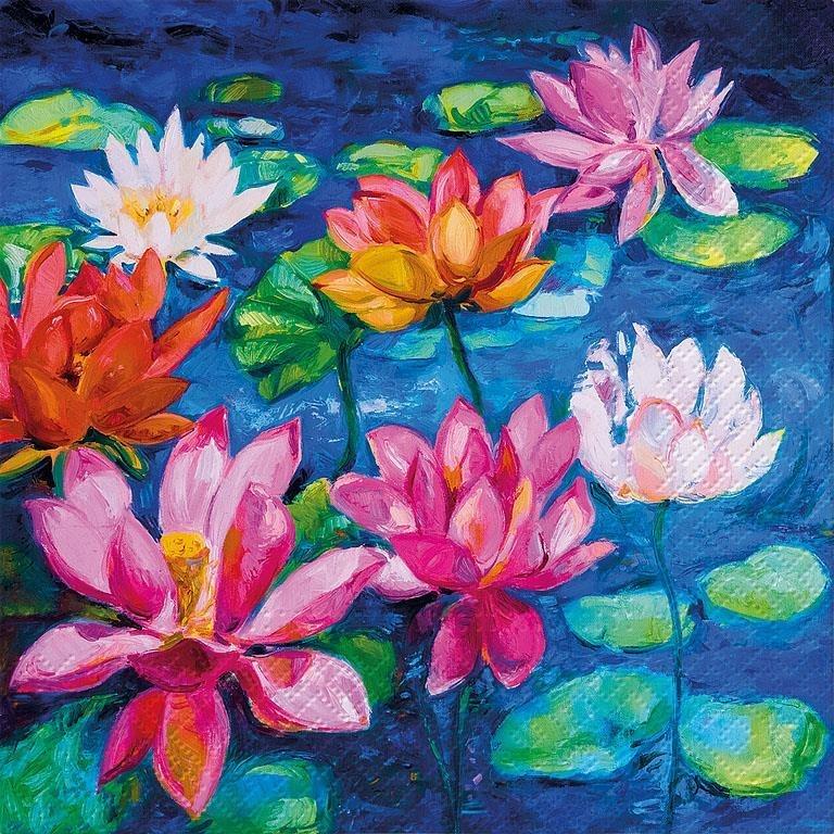 Lily Pond Luncheon Napkins, Pack/20