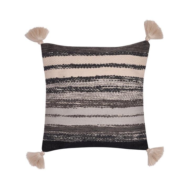 Grayson Black Indoor Cushion, 17"Sq