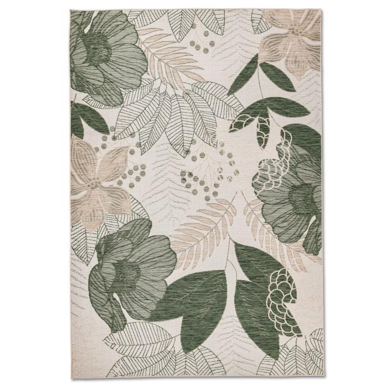 Marbella Green Leaves Outdoor Rug