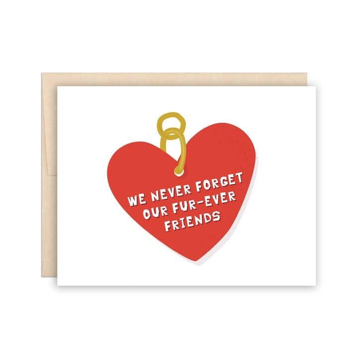 Pet Heart Tag Sympathy Card
