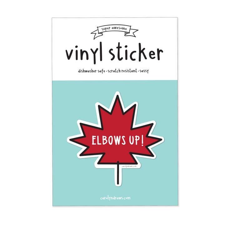 Elbows Up Vinyl Sticker