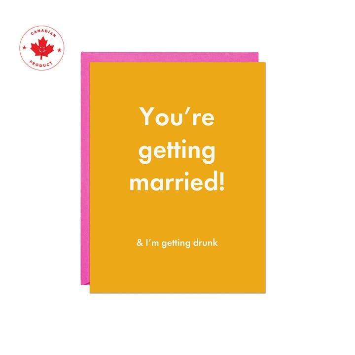 Married &amp; Drunk Wedding Card