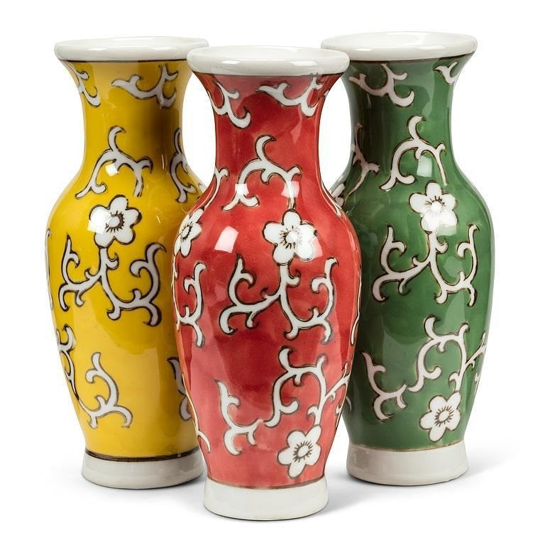 Slender Floral Vase, 7&quot;H