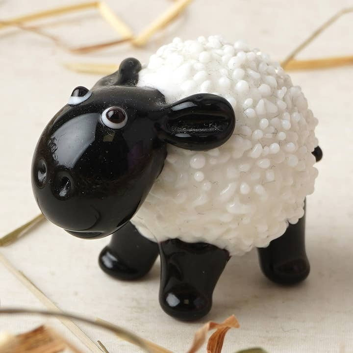 Glass Sheep Charm