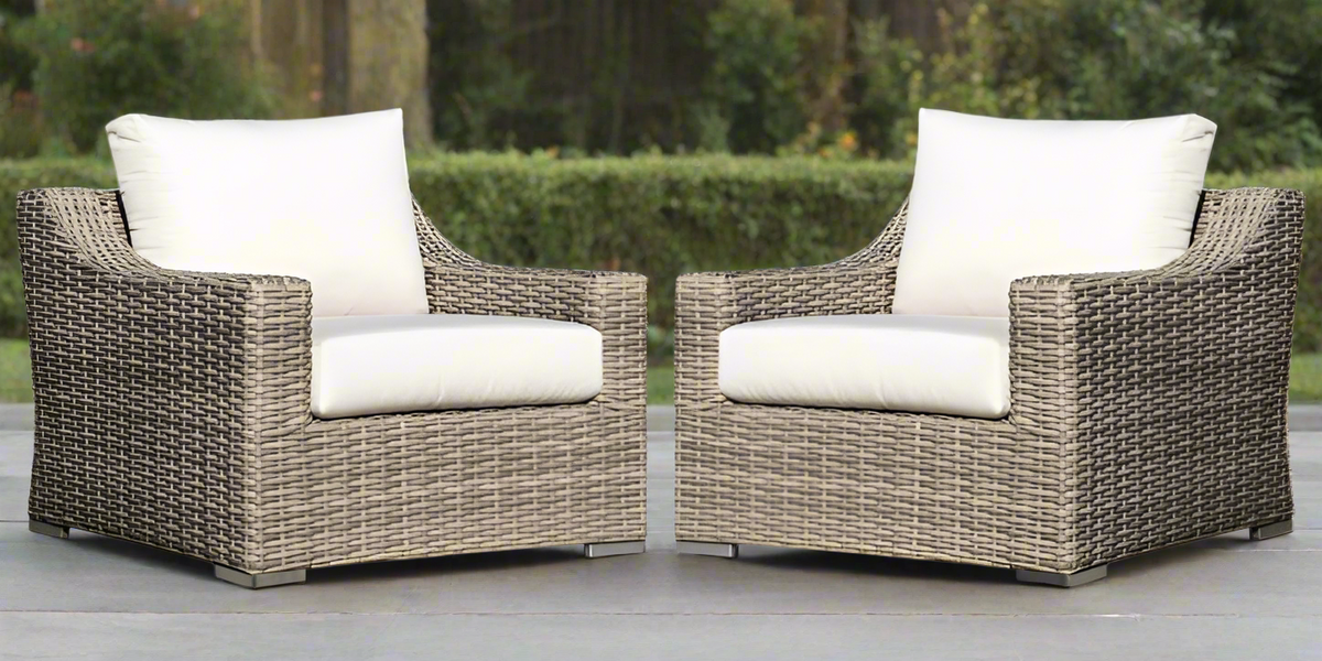 Santorini Outdoor Deep Seating Chair, Set of 2