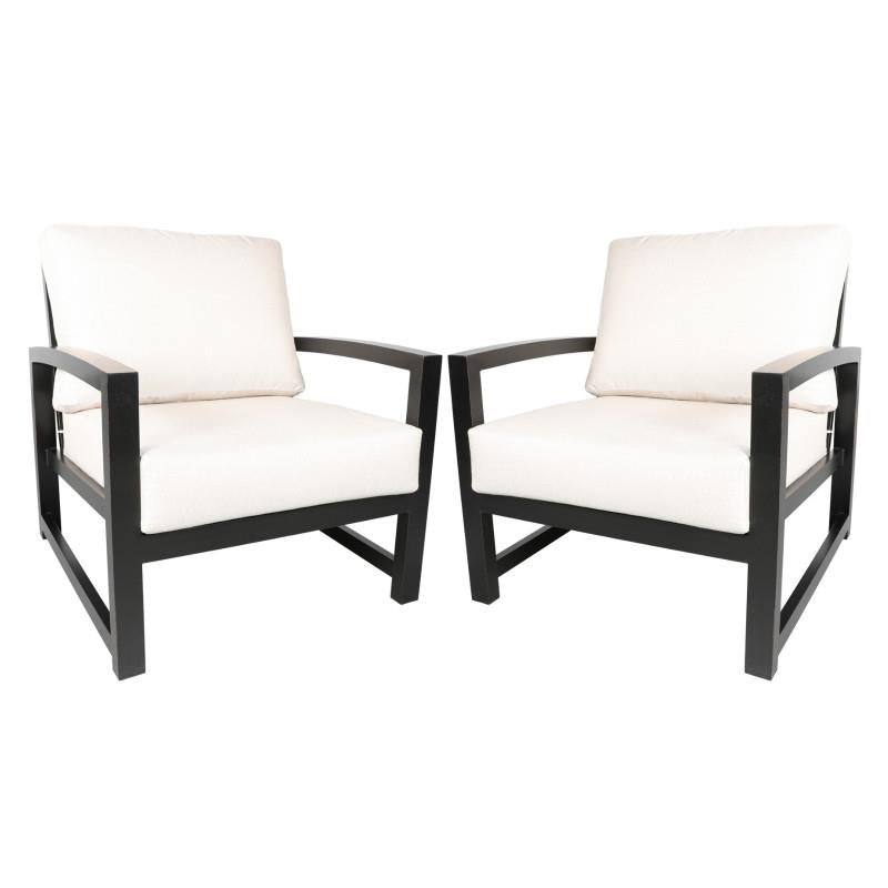 Venice Outdoor Deep Seating Chair, Set of 2