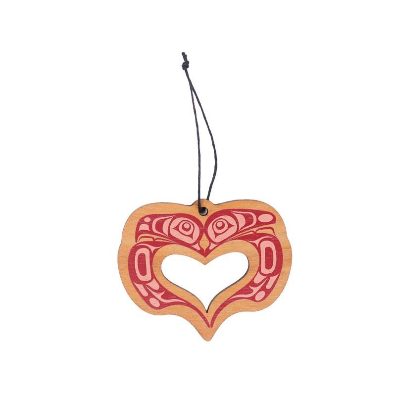 Native Northwest Wood Ornament - Love Birds