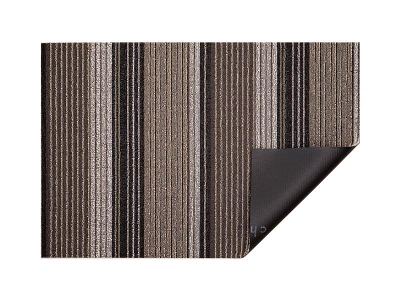 Chilewich Pleat Stripe Shag Mat, Oyster