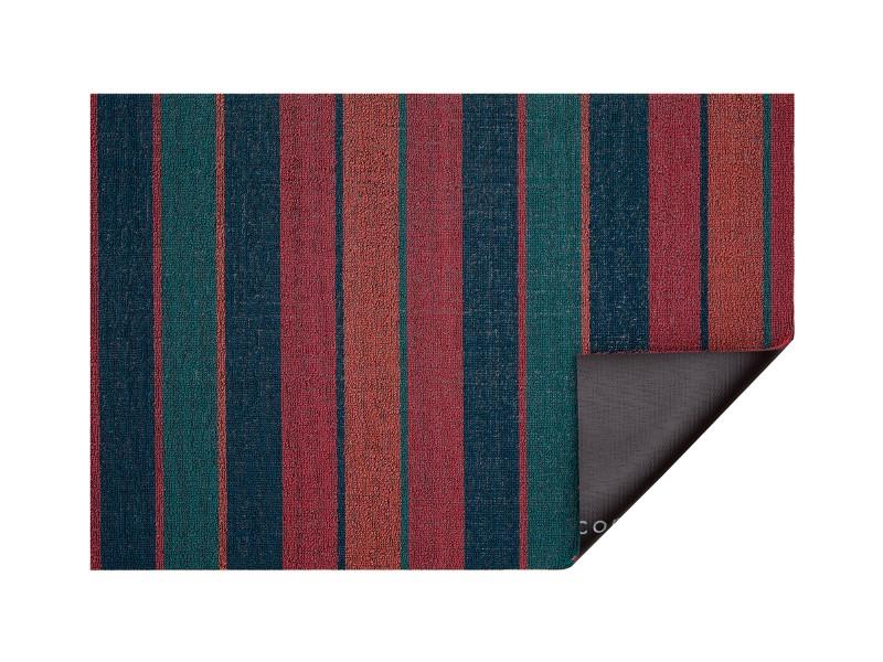 Chilewich Bolt Stripe Shag Mat, Raspberry
