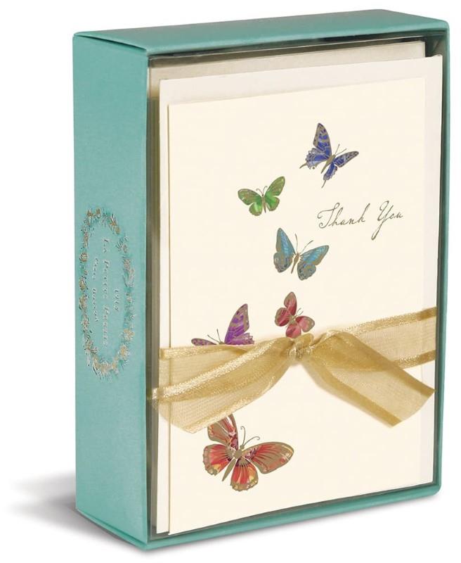 Butterflies Thank You Cards, Box of 10