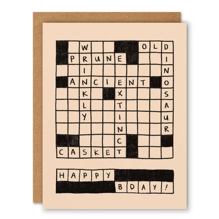 Crossword Birthday Card
