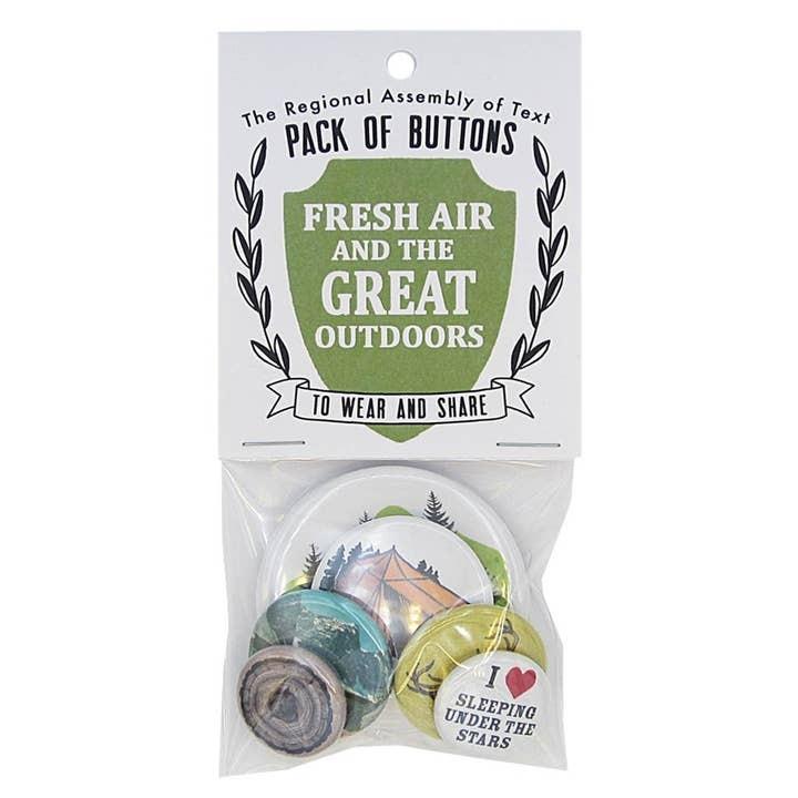 Great Outdoors Pack Of Buttons