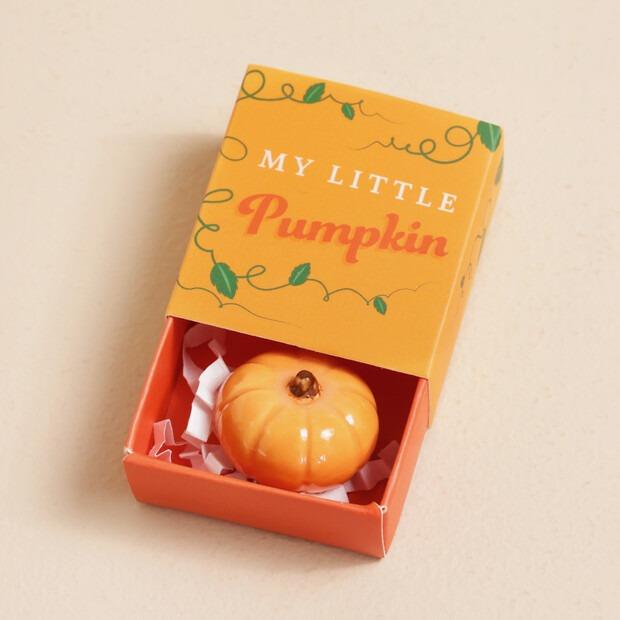Pumpkin - Tiny Matchbox Ceramic Token