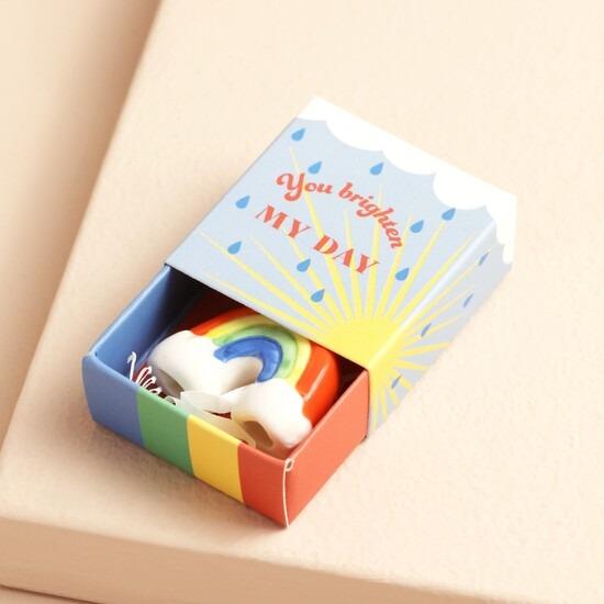 Rainbow - Tiny Matchbox Ceramic Token