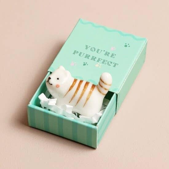 Cat - Tiny Matchbox Ceramic Token