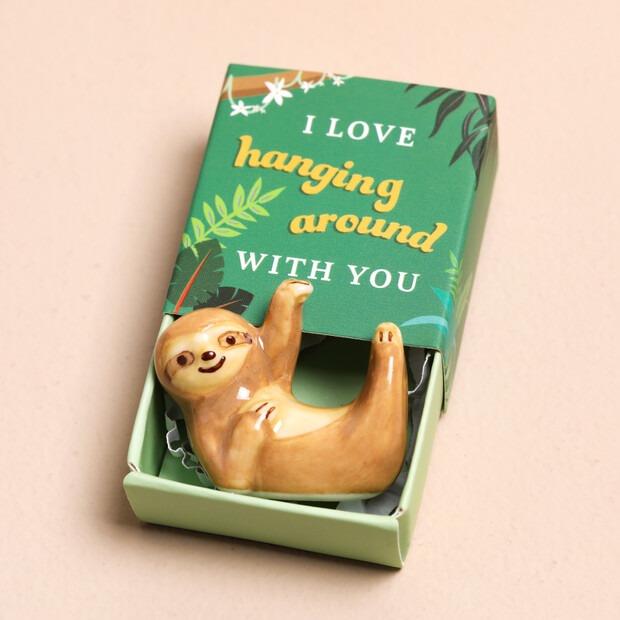 Sloth - Tiny Matchbox Ceramic Token
